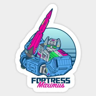 Retro 80s Punk Fortress Maximus Transformer Sticker